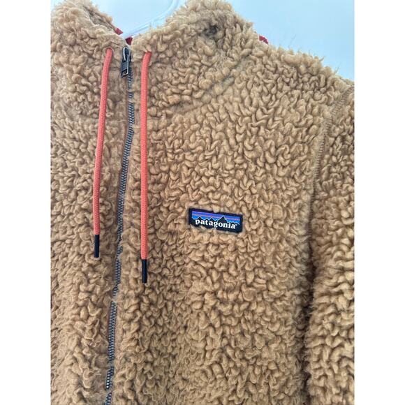 Patagonia Women's Dusty Mesa Parka Sherpa Coat Mid Length in Camel Brown - Small - Picture 3 of 9